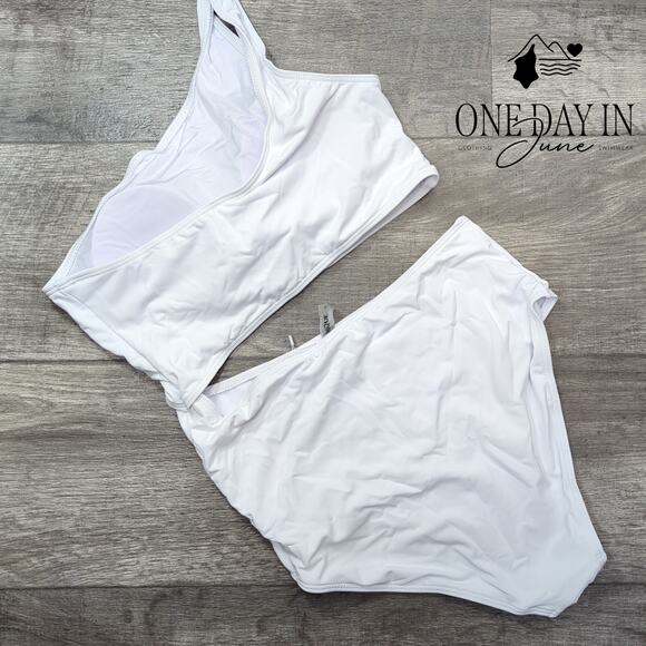 Yonique One Shoulder Cut Out One Piece Swimsuit Size M - Picture 5 of 5